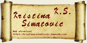 Kristina Simatović vizit kartica